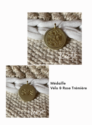 Médaille + ruban print FLEURS